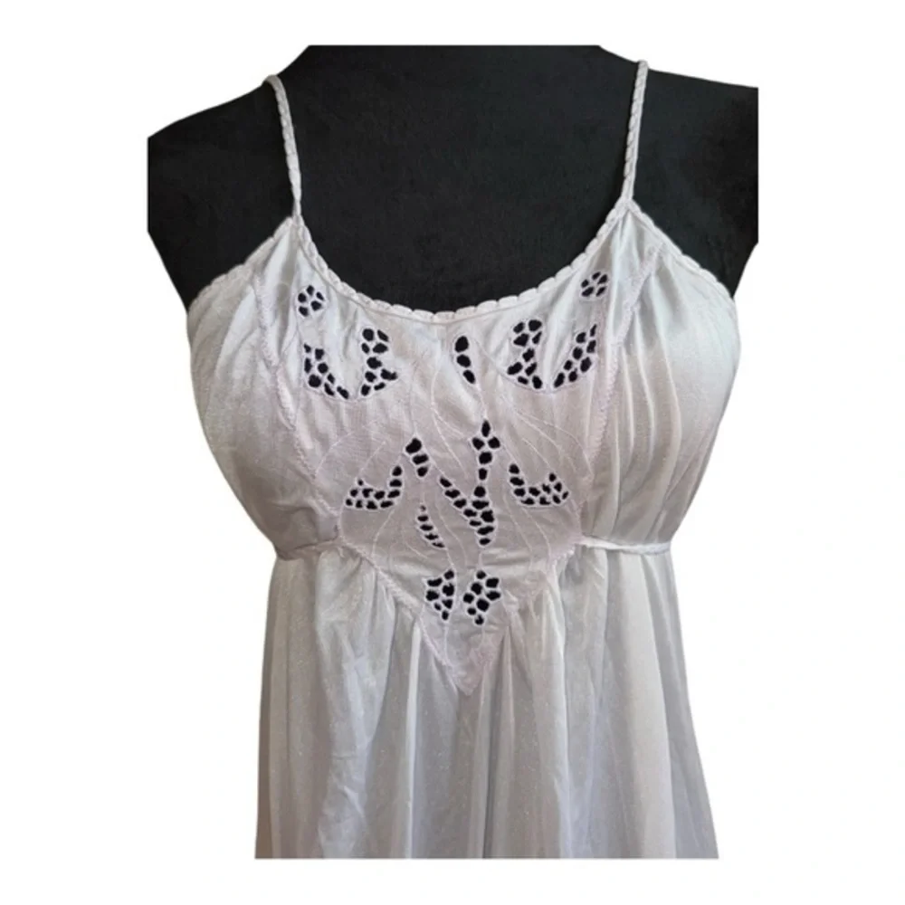 Vintage Gossard Ivory Lace‎ Nylon Nightgown size Small